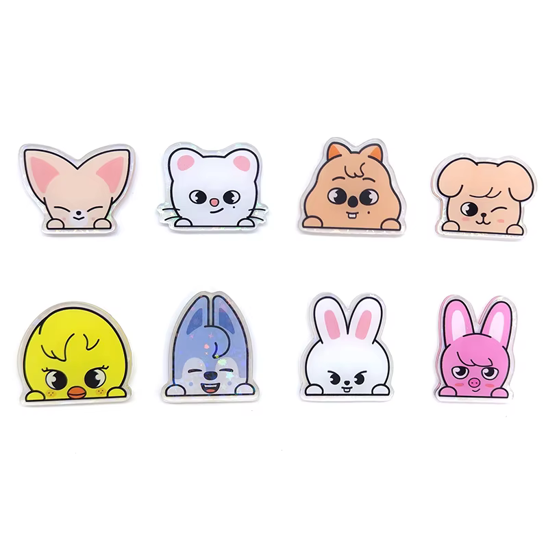 Broche en acrylique KPOP, accessoires mignons à la mode pour vêtements et sacs à dos, cadeaux pour fans, 8 pièces/ensemble