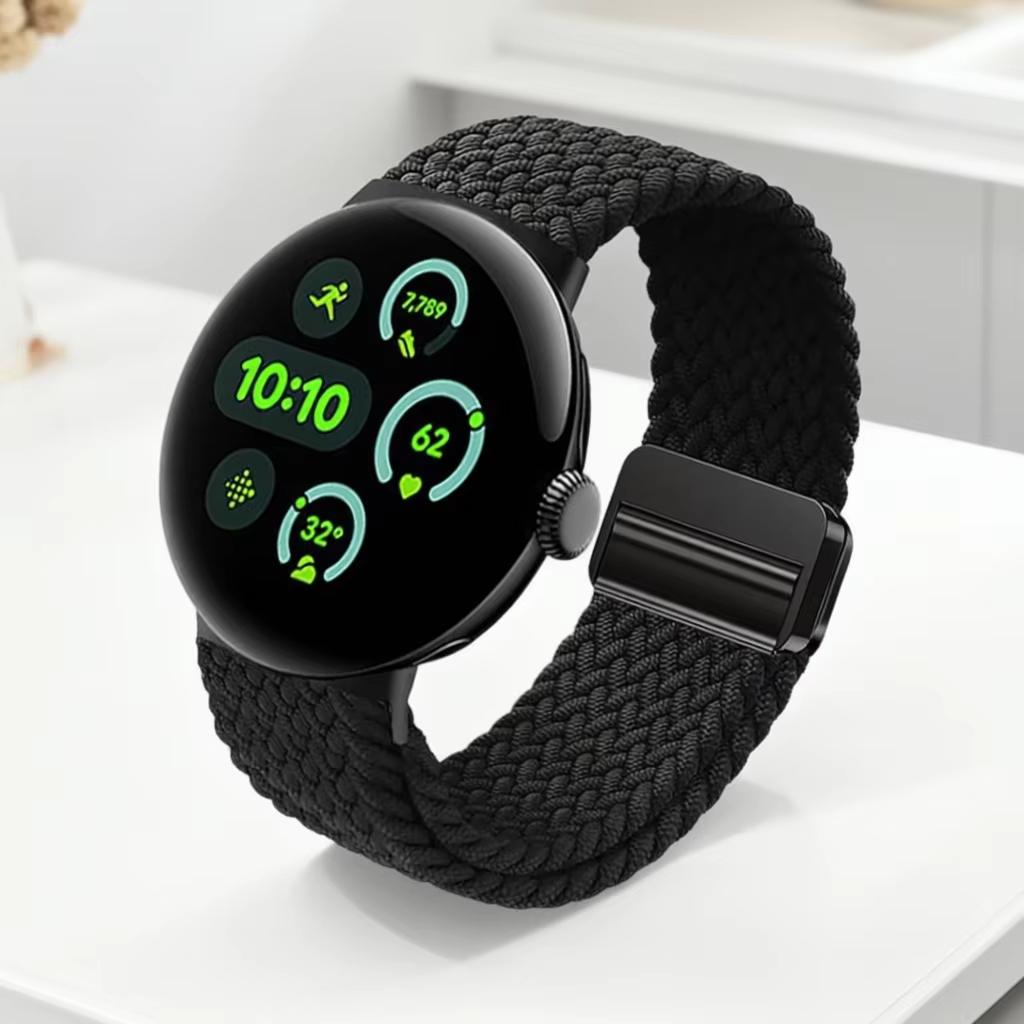 Bracelets en nylon sportifs pour Google Pixel Watch / Google Pixel Watch 2 / Pixel Watch 4/3 41 mm, bracelets magnétiques tressés pour femmes et hommes
