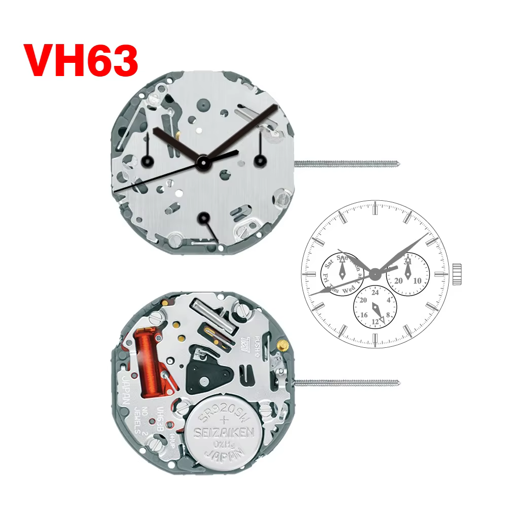 Mouvement à quartz pour montre japonaise VH31 VH60 VH61 VH63 VH64 VH65 VH67 VH68 VH83 VH88 Original du Japon