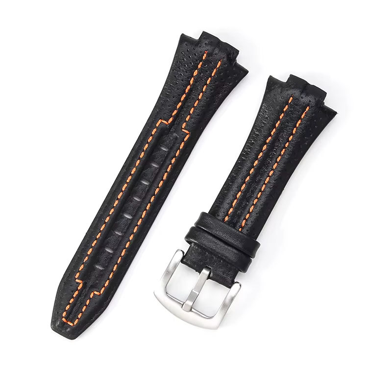 Bracelets de montre en cuir véritable pour Seiko Sportura SNL029P2 SNL021P1 SNA595P2 SNL017P1