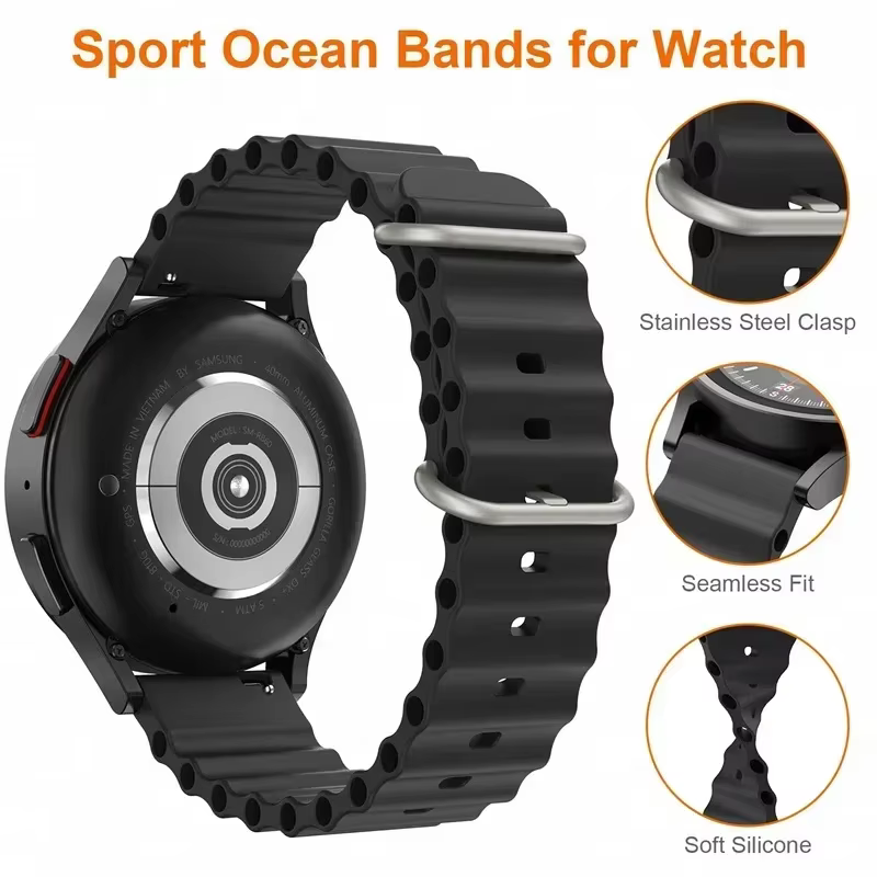 Bracelet Ocean Band 20mm 22mm pour Suunto Nautic S/Race 2/Vertical 2 1