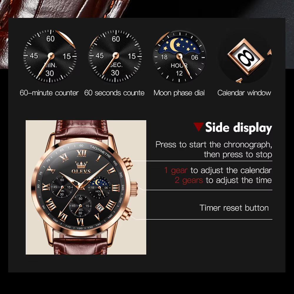 Montre à quartz pour homme OLEVS