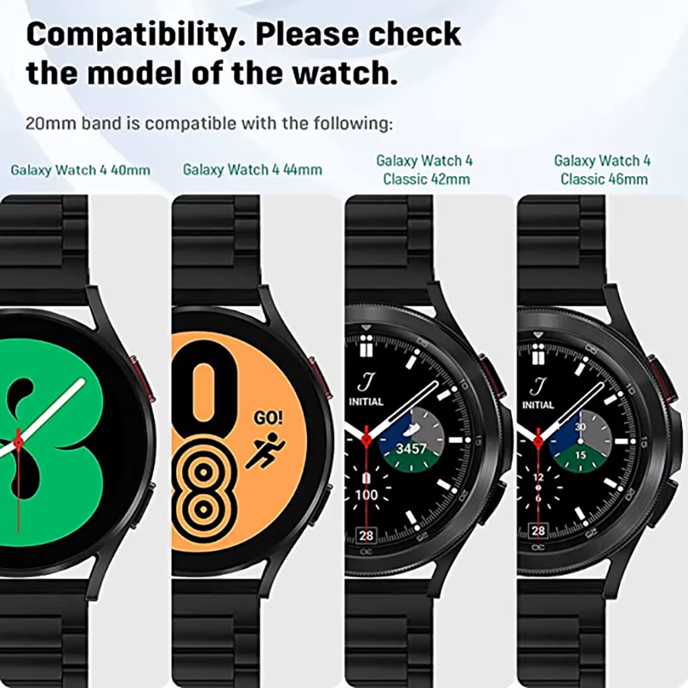 Bracelet en métal pour Samsung Galaxy Watch 7/6/5/4 40mm 44mm