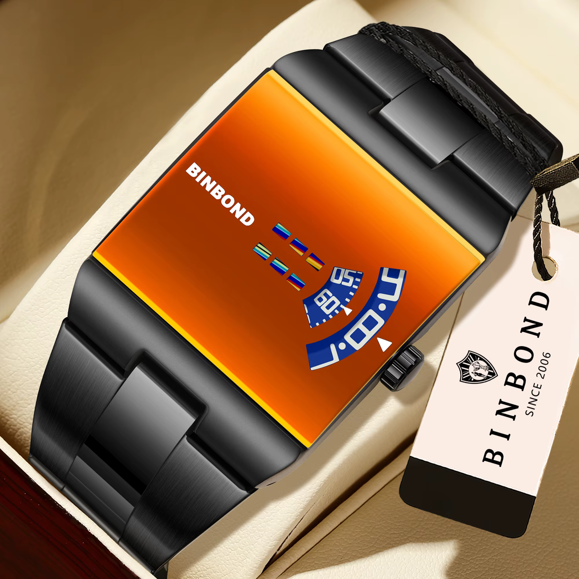 Montres à quartz originales et précises BINBOND pour hommes