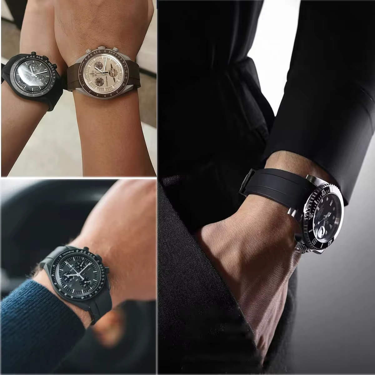 Bracelet en caoutchouc pour montre Omega X Swatch Moonswatch