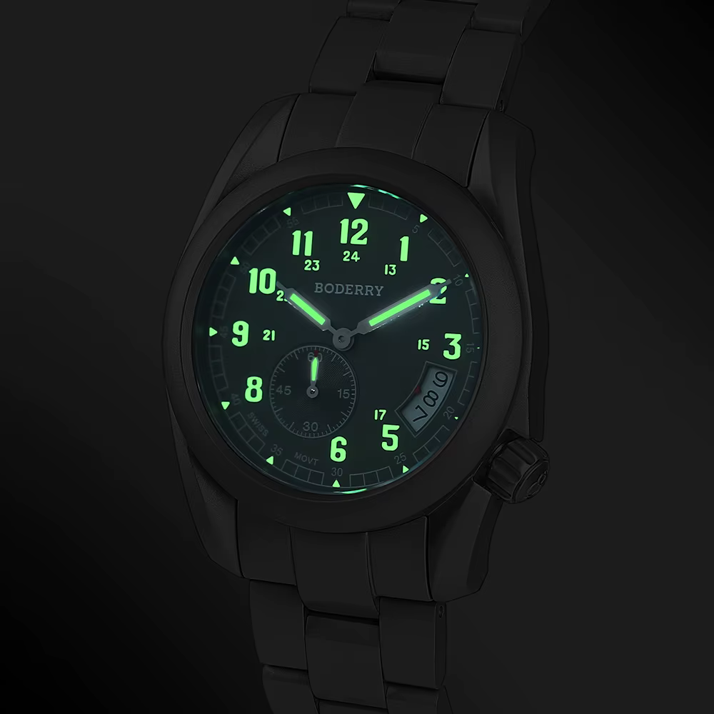 Boderry VOYAGER 38 Field Watch Mouvement à quartz