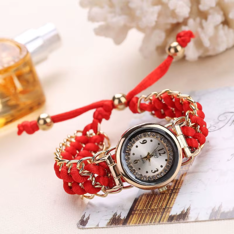Mode femmes montres tricot corde chaîne enroulement analogique Quartz montre-bracelet Simple dames horloge décontractée Relogio Feminino cadeaux