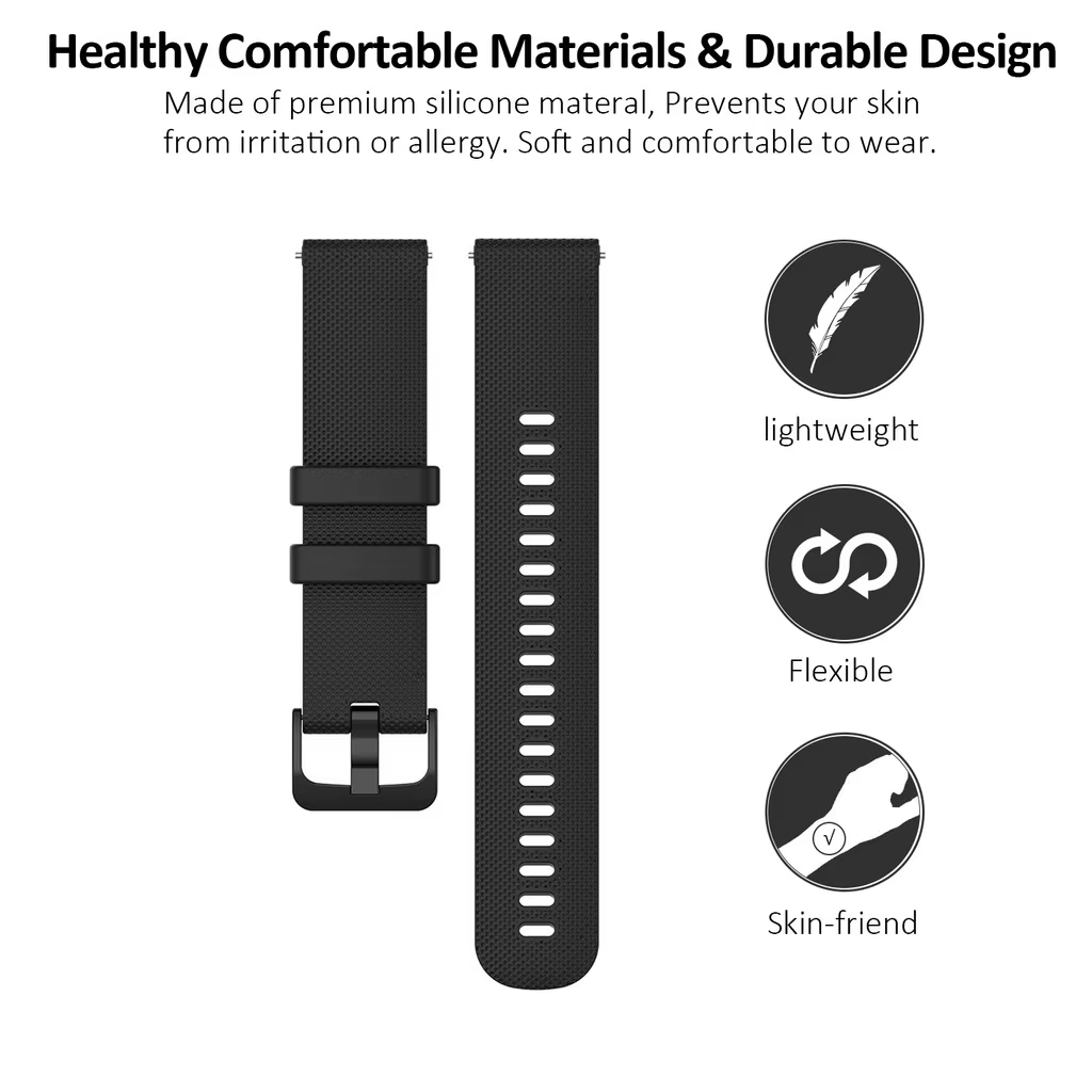 Bracelet de remplacement en silicone souple et réglable pour Amazfit Active Max 2