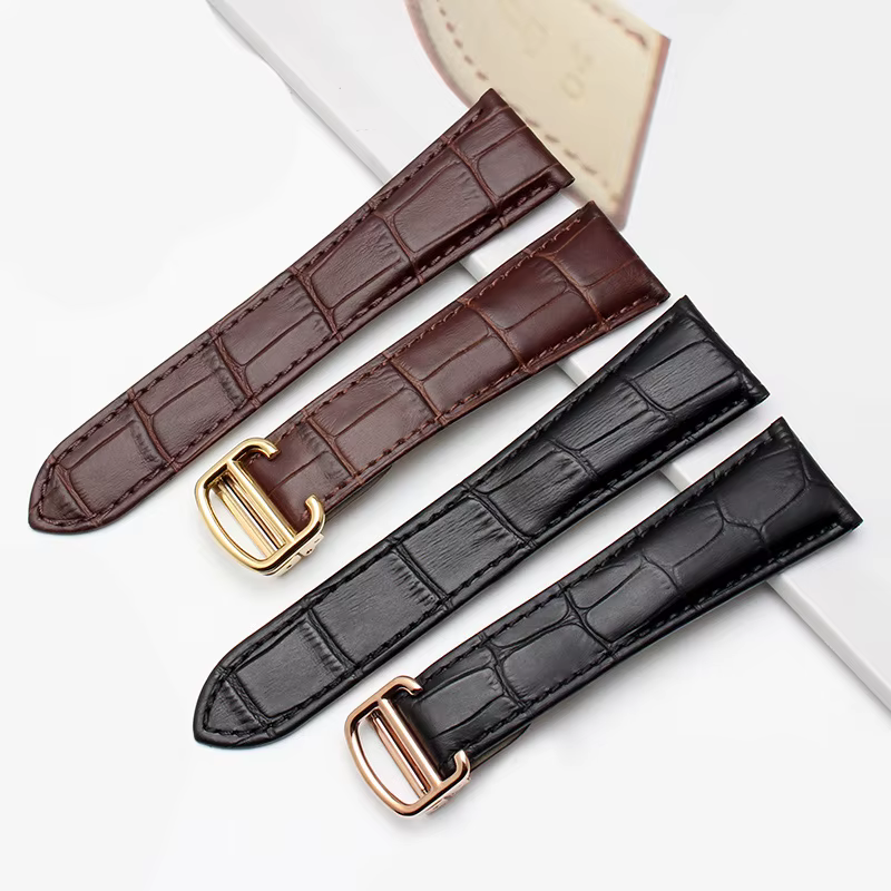 18 20 22mm 23 24 25mm pour Cartier TANk London CALIBRE Bracelet de montre en cuir véritable peau de vache
