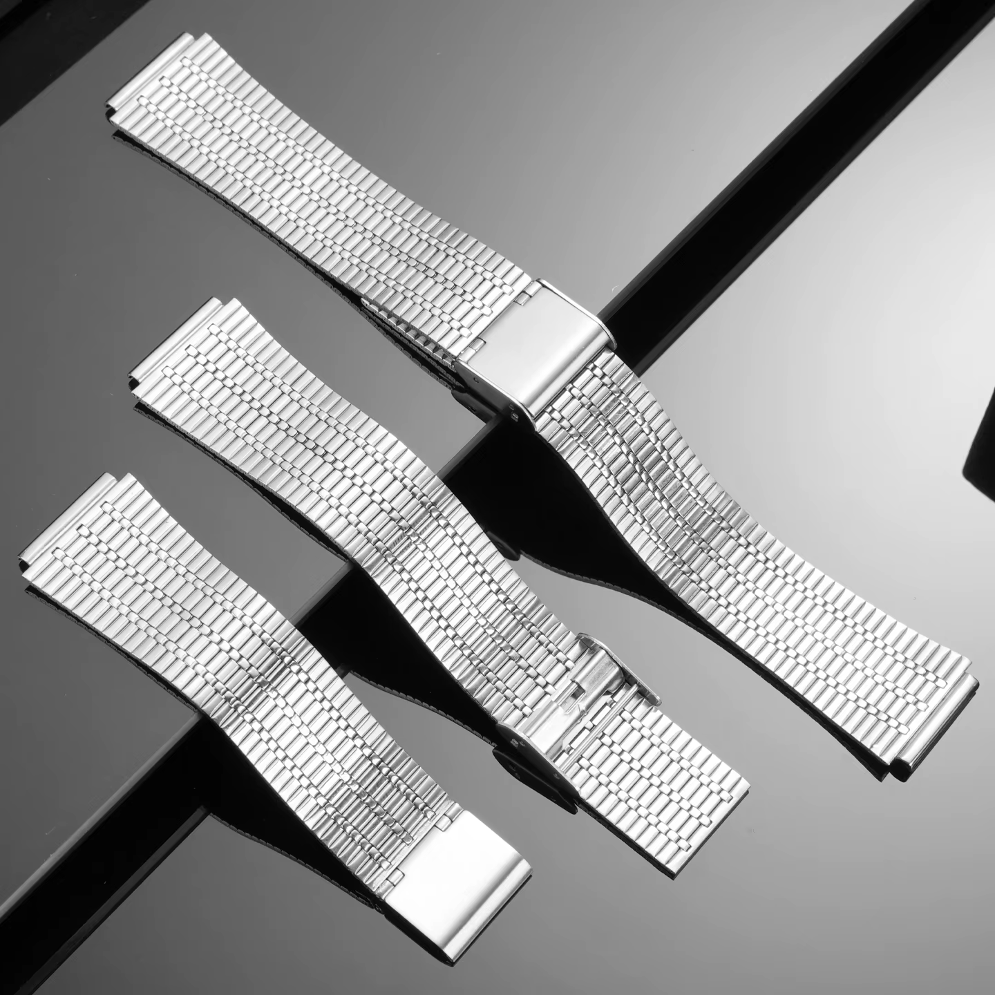 Pour Timex Q TIMEX série 18mm Bracelet de montre en acier inoxydable TW2T80700 TW2U61300 TW2U61200 Bracelet de montre en métal rétro remplacer le Bracelet