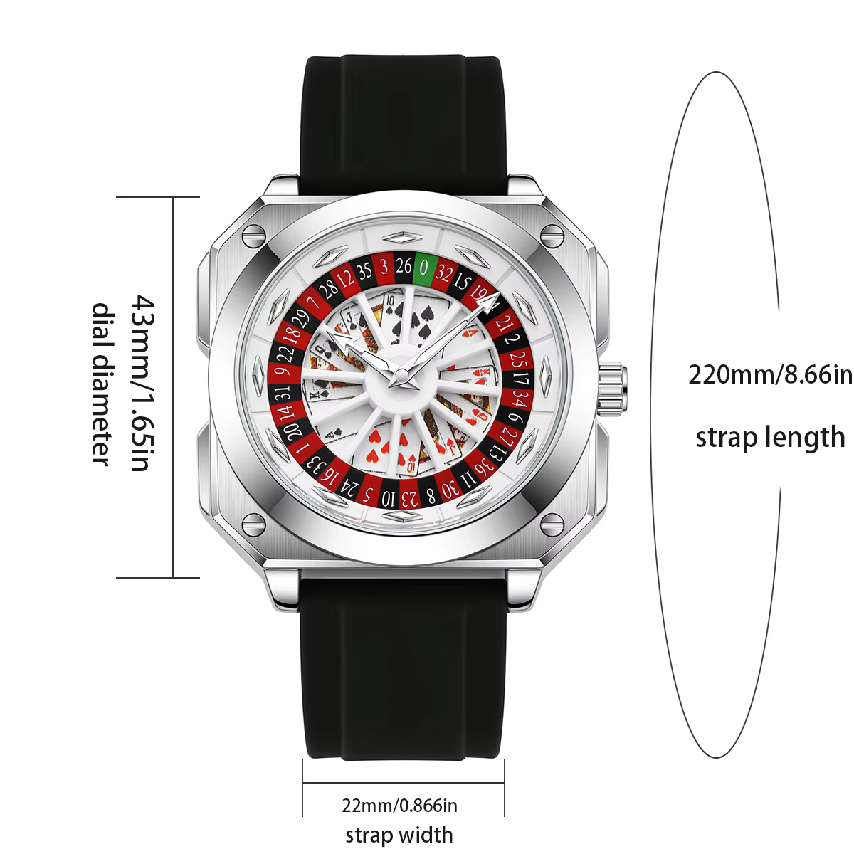 2025 nouvelle montre à Roulette pour hommes VA VA VOOM marque originale Style sportif mode bracelet en Silicone