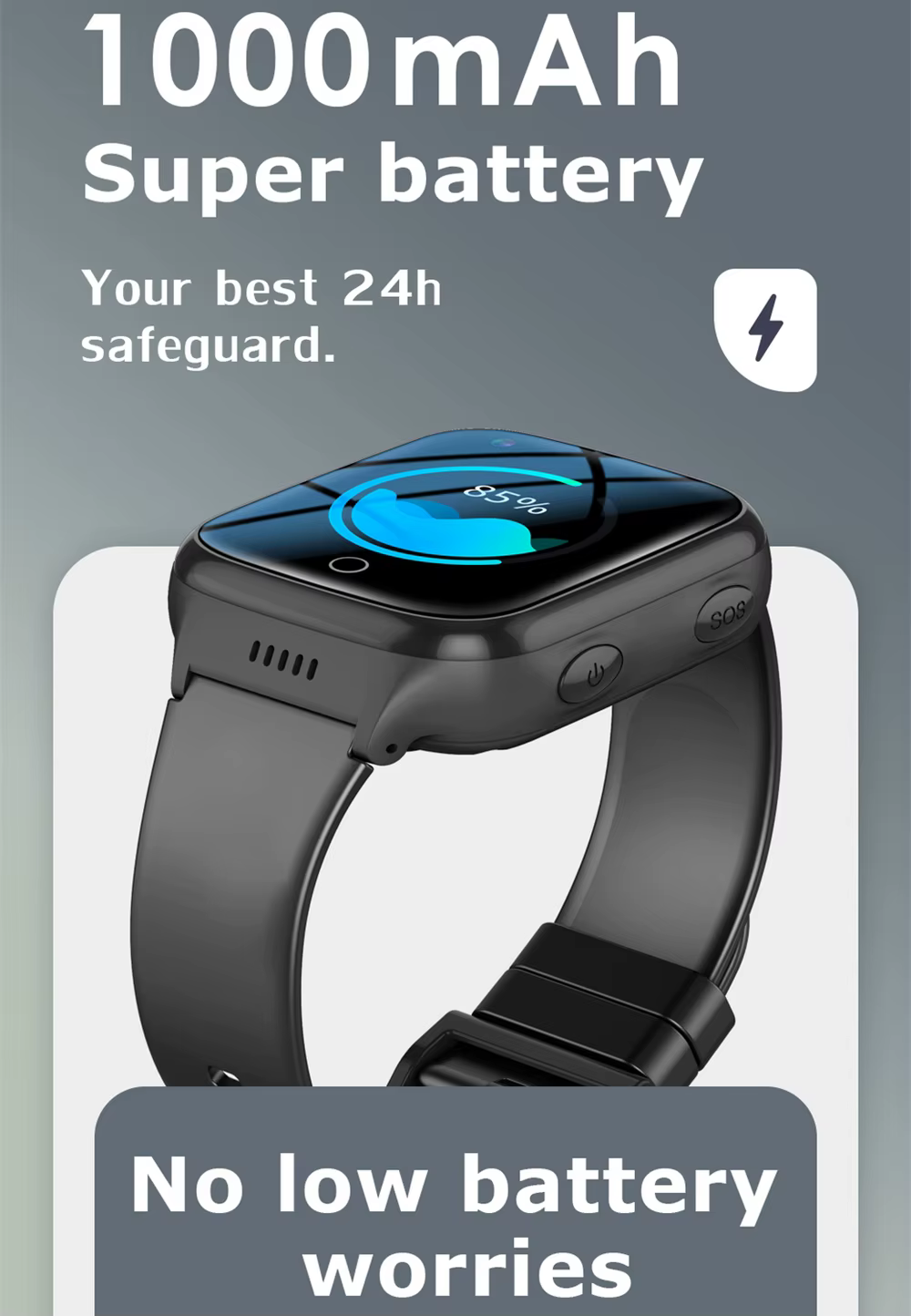 Montre connectée anti-chute pour personnes âgées, montre intelligente pour seniors, montre SOS, appel téléphonique 4G avec carte SIM, positionnement GPS, fréquence cardiaque, appel vidéo, K9L Vib