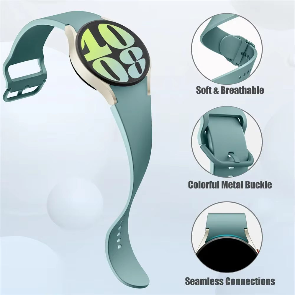 Bracelet en Silicone pour Samsung Galaxy Watch 7 6 5 4 FE 44mm 40mm 5 pro 45mm