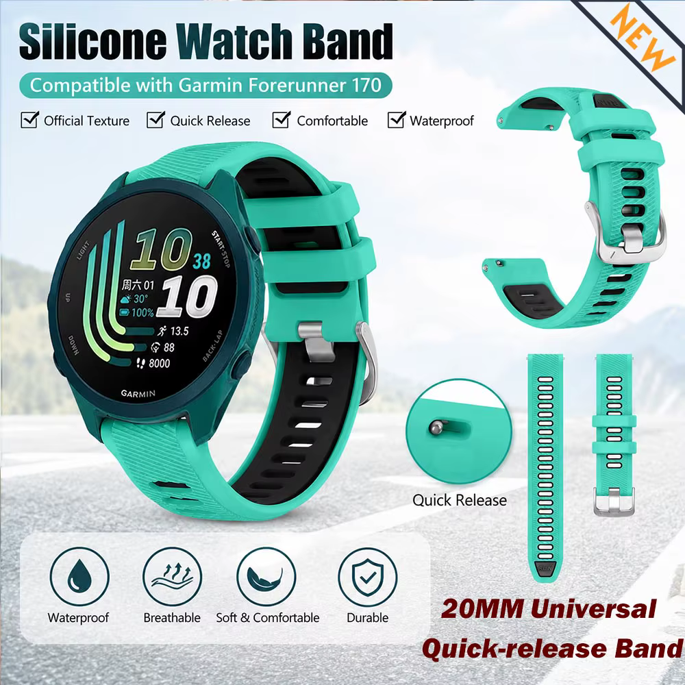 Bracelet de remplacement 1:1 pour Garmin Forerunner 170 158 55 245 645