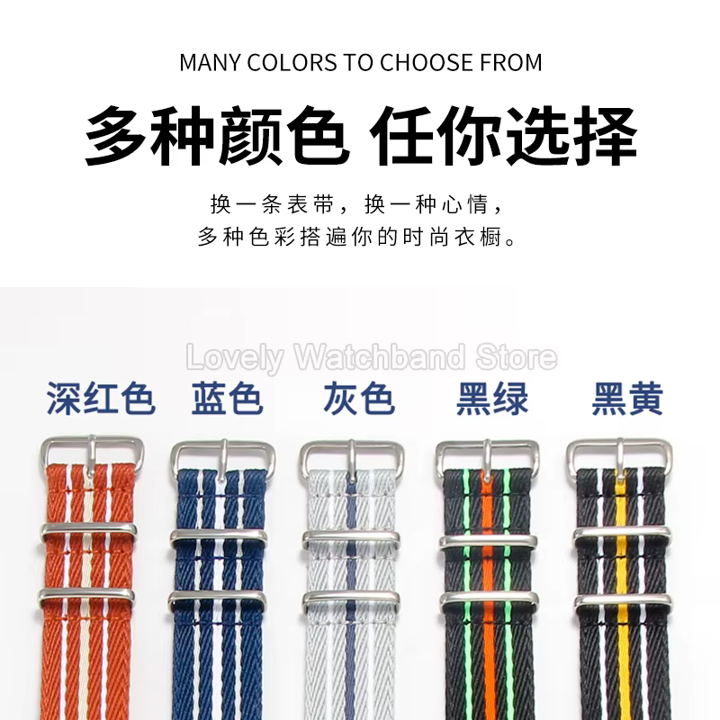 Pour SWATCH × BLANCPAIN bracelet de montre en Nylon boucle à aiguille 20 22mm résistant aux rayures facile à essuyer propre idéal pour les randonnées en plein air