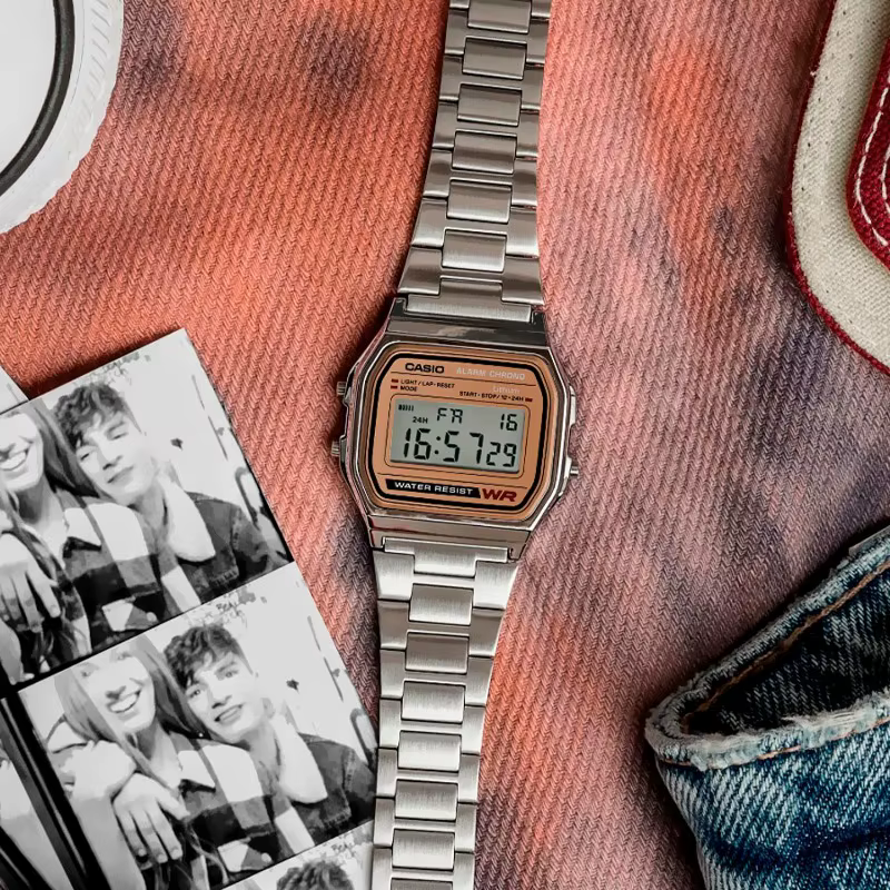 Montre à quartz multifonctionnelle CASIO A158WEA-9