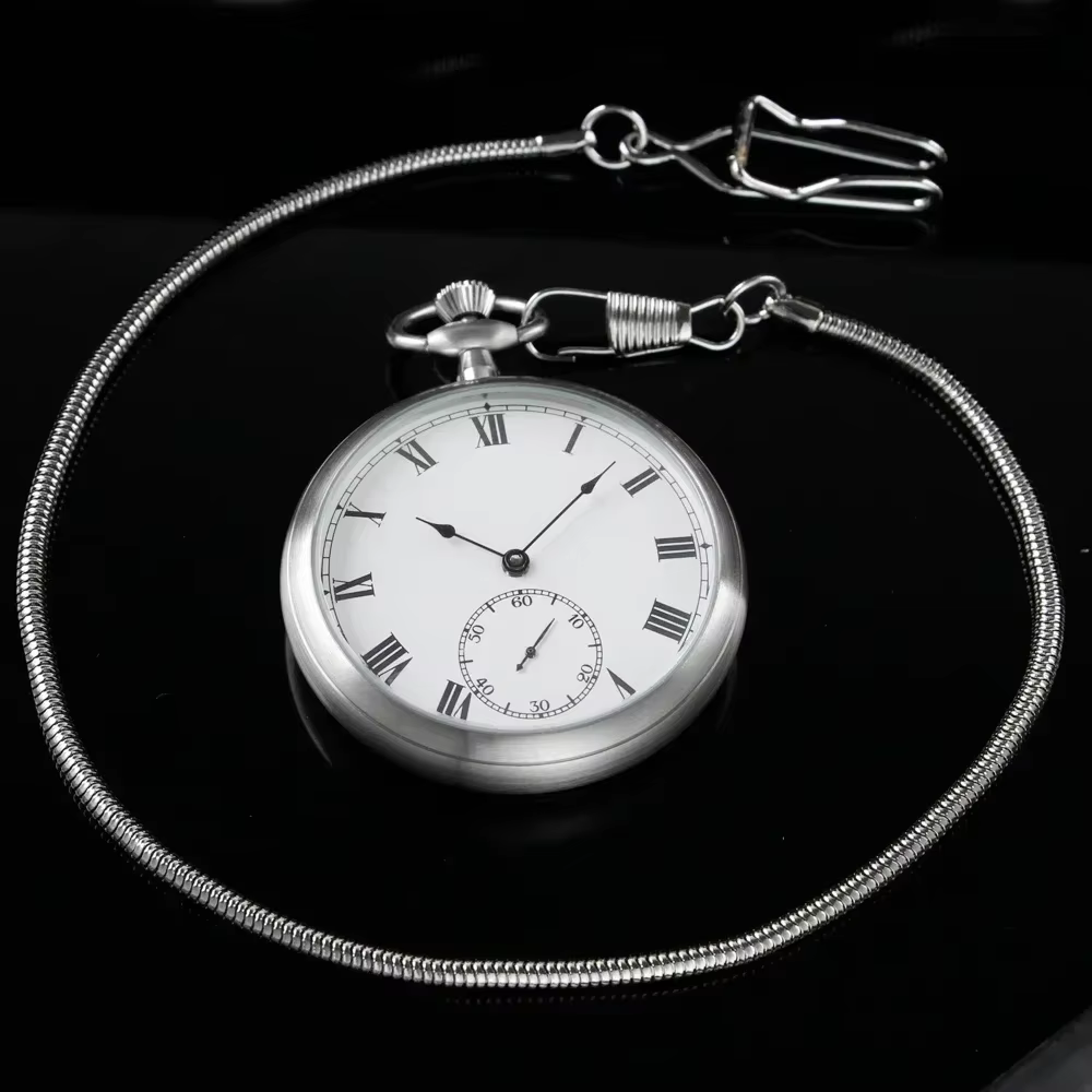 Montre de poche mécanique de luxe en acier impérial