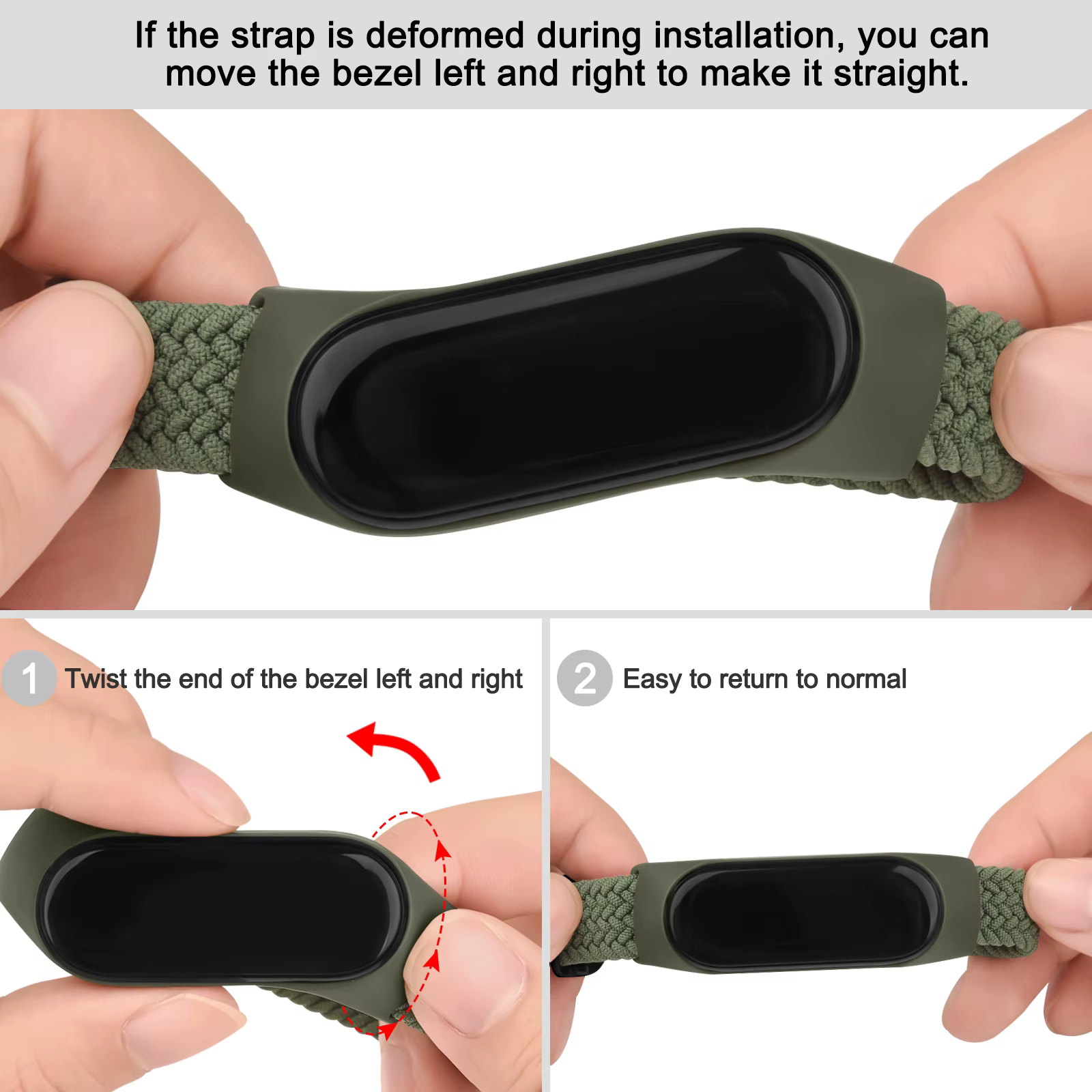 Bracelet de montre tressé pour Xiaomi Mi Band 7 6 5 4 3, bracelet élastique réglable pour Amazfit Band 5, Bracelet de remplacement