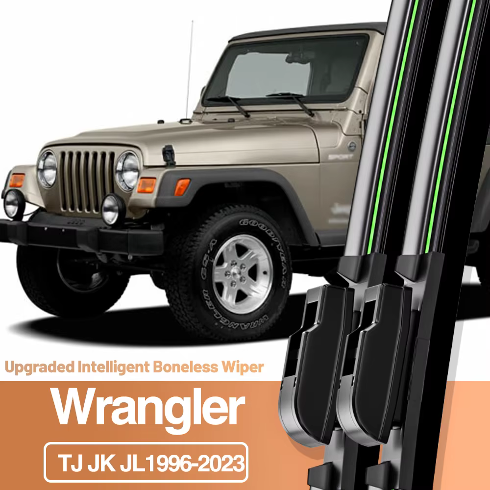 Balais d'essuie-glace avant pour Jeep Wrangler TJ JK JL 1996 – 2023, 2 pièces, accessoires de fenêtre de pare-brise 2000 2010 2016 2019 2021