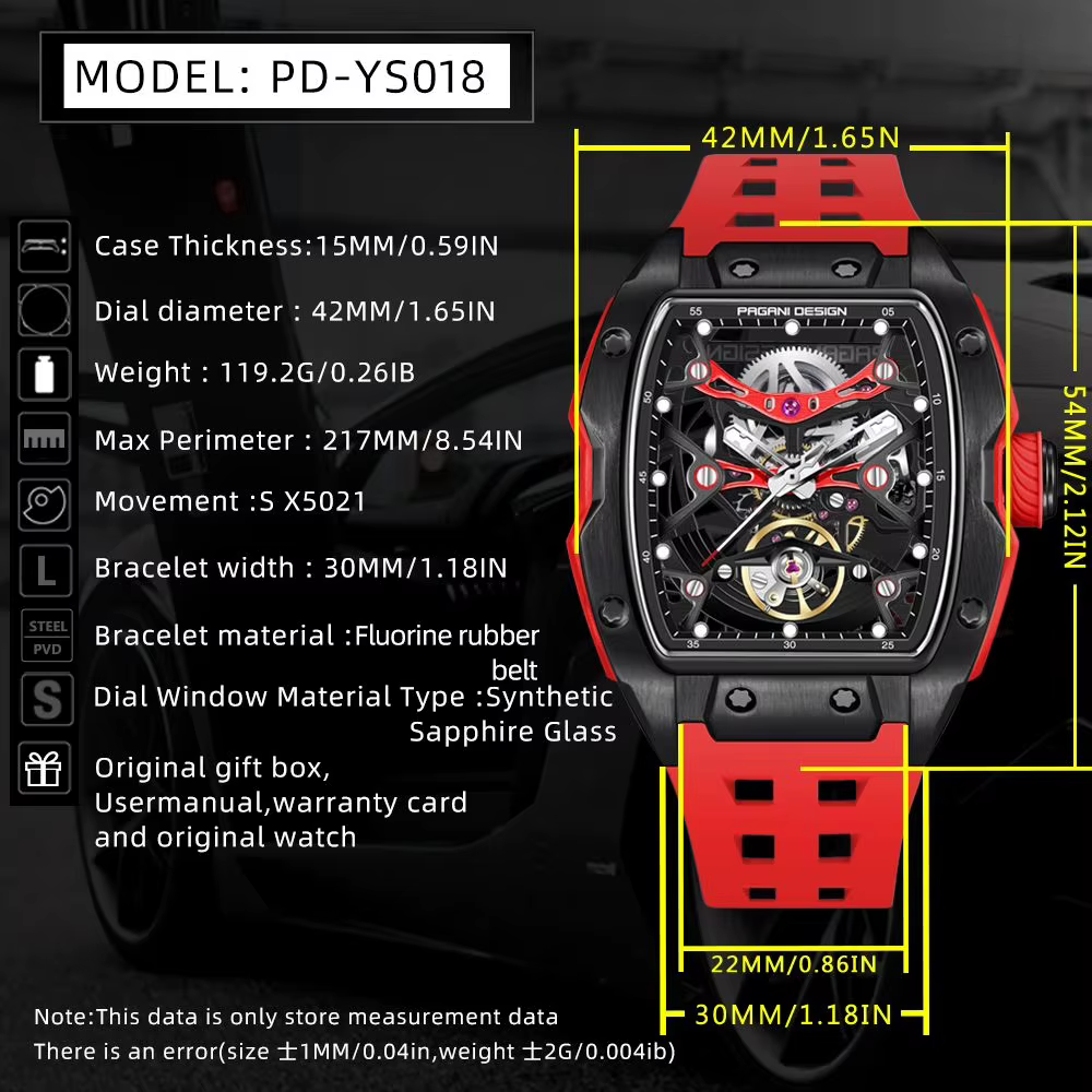 Montres de sport et de loisirs haut de gamme PAGANI DESIGN