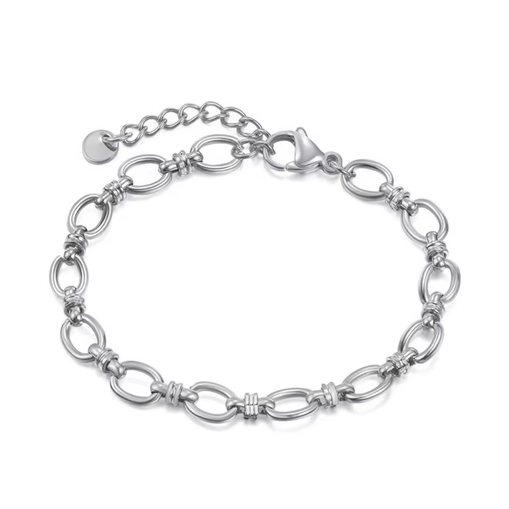 Bracelet Hip Hop Rock en acier inoxydable pour hommes et femmes