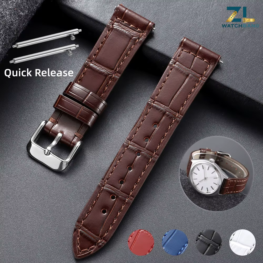 Bracelet de montre en cuir véritable de haute qualité
