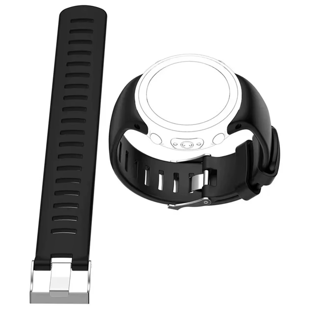 Bracelet de montre en Silicone pour SUUNTO D4 D4i