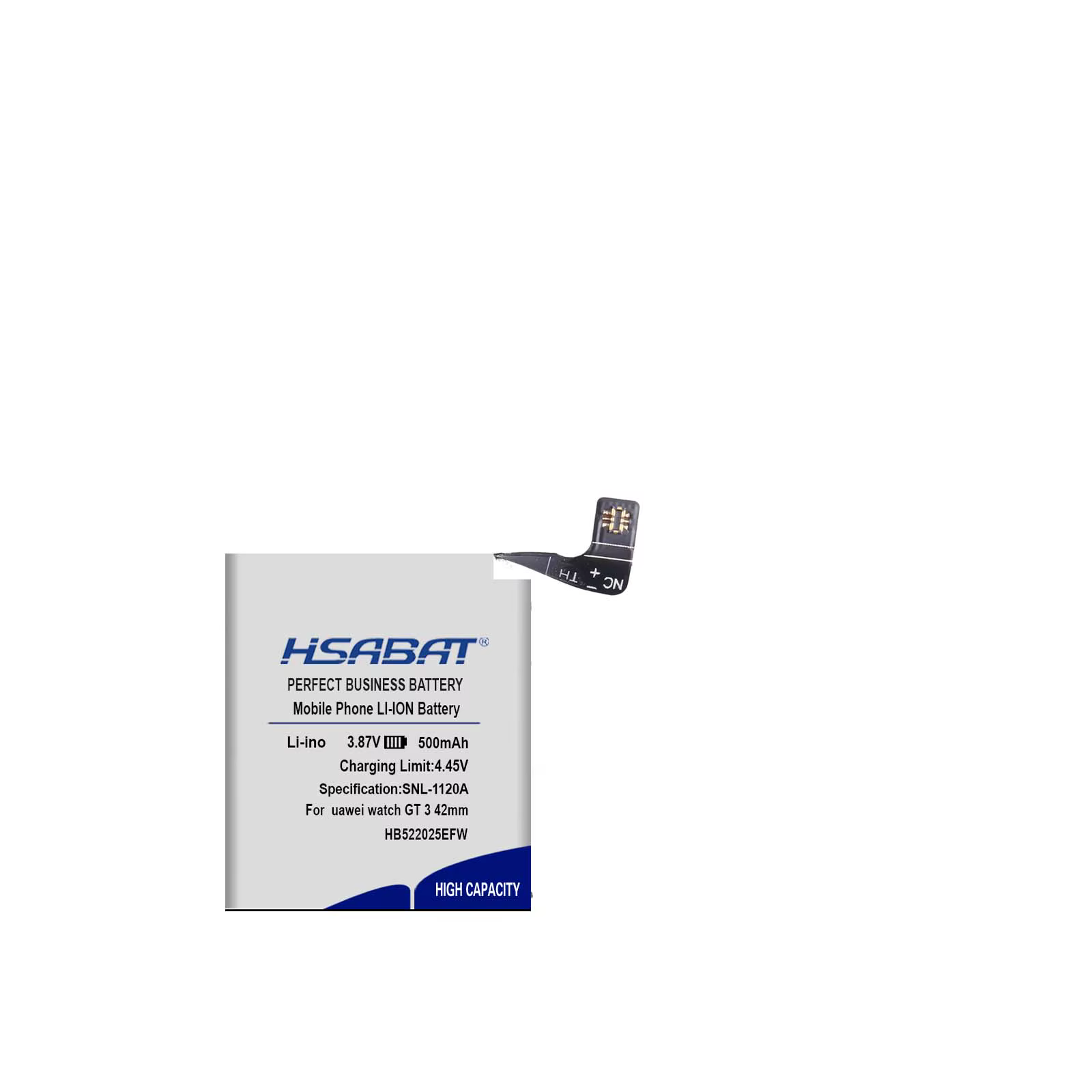 HSABAT-Batterie pour montre Huawei, HB522025EFW, 500mAh, IGHT3, 42mm, 24.com