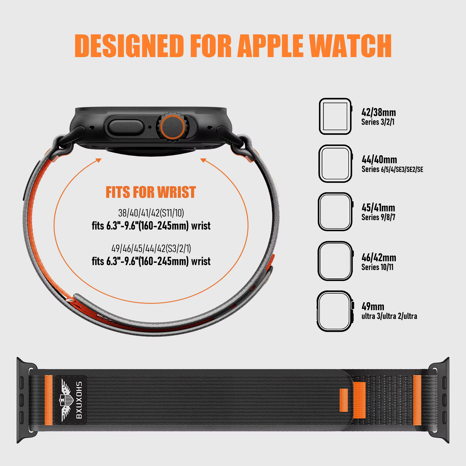 Boucle de sentier pour bracelets de montre Apple Ultra 3 2 49mm 44mm 46mm 45mm 40mm 42mm