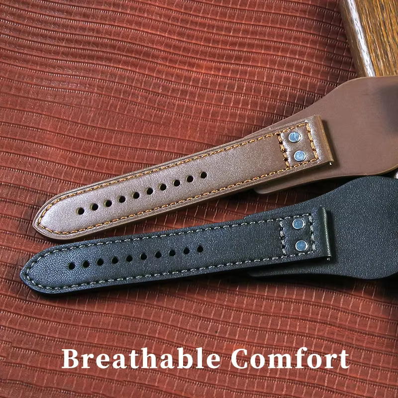 Bracelets de montre en cuir de vache véritable