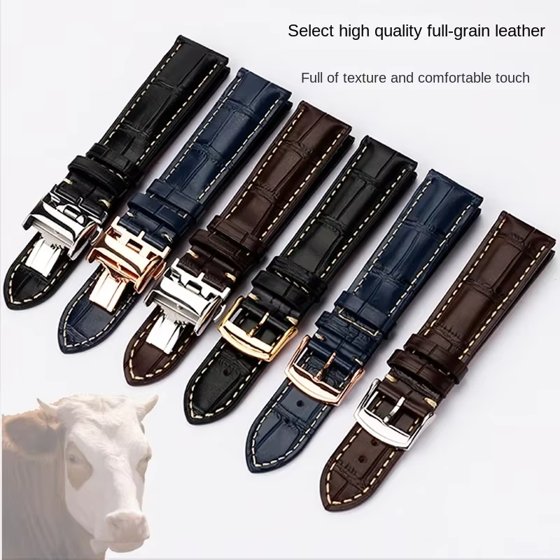 Bracelet de montre en cuir de vache