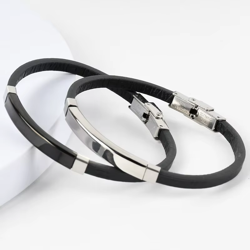 Chimman-Bracelets en cuir pour hommes