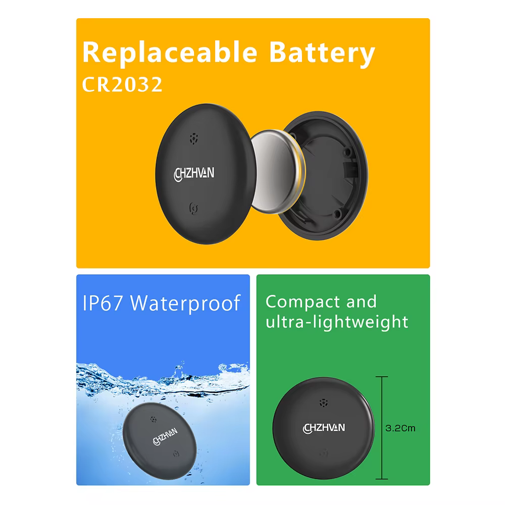 Mini traceur GPS double système pour Apple Find My/Android Google
