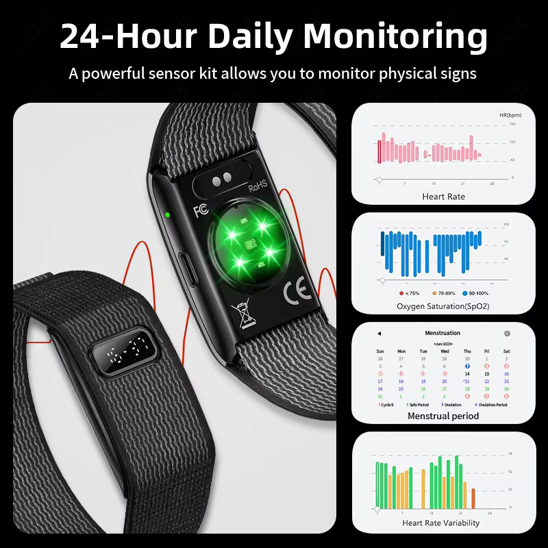 Bracelets intelligents LIGE avec écran électronique