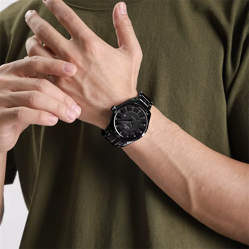 Top marque NAVIFORCE montre pour hommes étanche Quartz affaires décontracté bracelets en acier inoxydable Date horloge Relogio Masculino