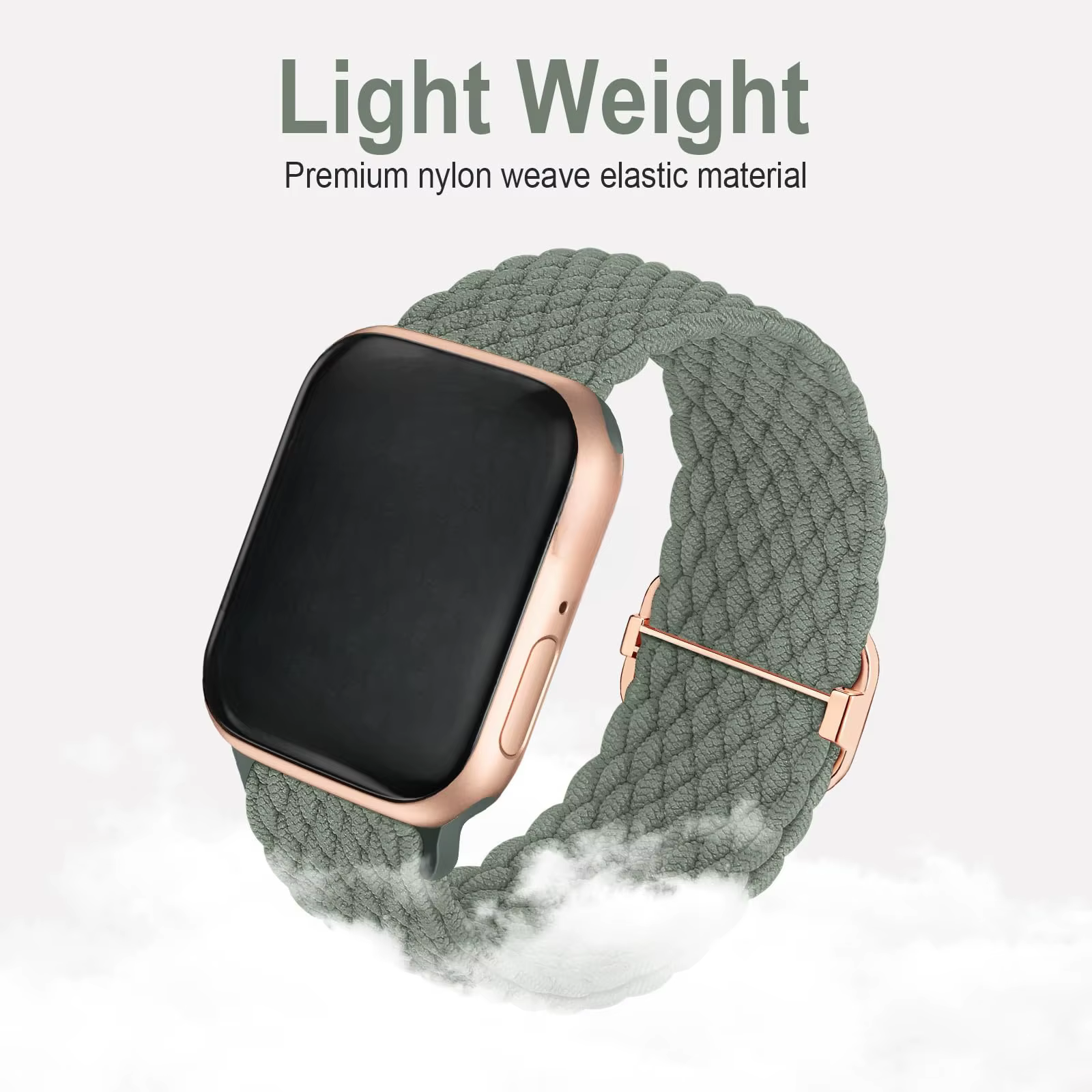 Bracelet Tressé Élastique pour Apple Watch 38-49mm - Boucle Solo Réglable en Nylon Respirant | Compatible Séries 1-10/SE/Ultra (Homme/Femme)