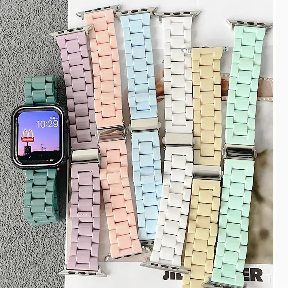 Bracelet bonbon pour apple watch 10 bandes 42MM/46MM ultra 3 49mm 44mm 40mm 41mm 45mm lien femmes