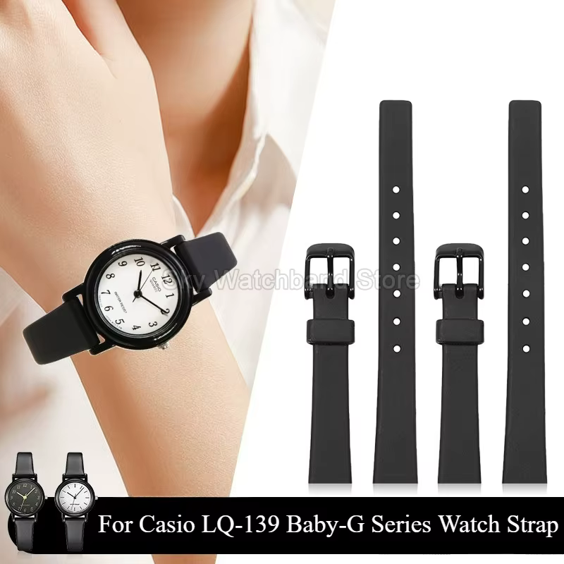 Pour Casio bracelet de montre en résine exquise LQ-139 petite