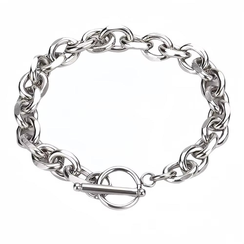 Bracelet Simple en acier inoxydable pour hommes et femmes