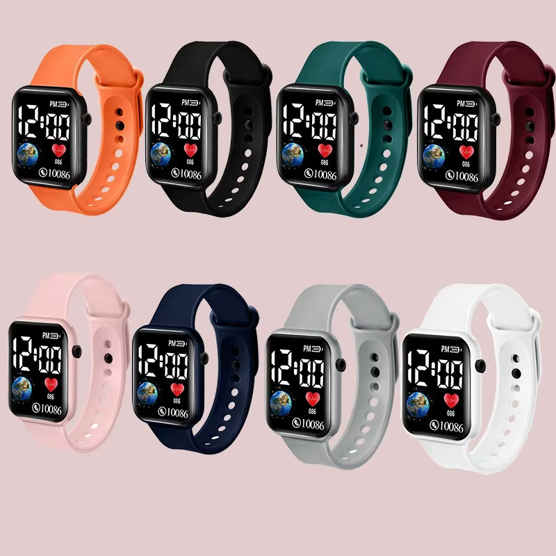 Montres numériques LED pour enfants et adultes