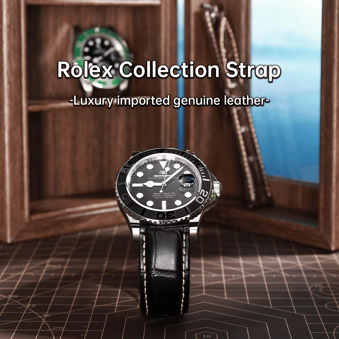 Maikes luxe Rolex bracelet de montre en cuir à dégagement rapide 20mm 21mm 22mm accessoires bracelets