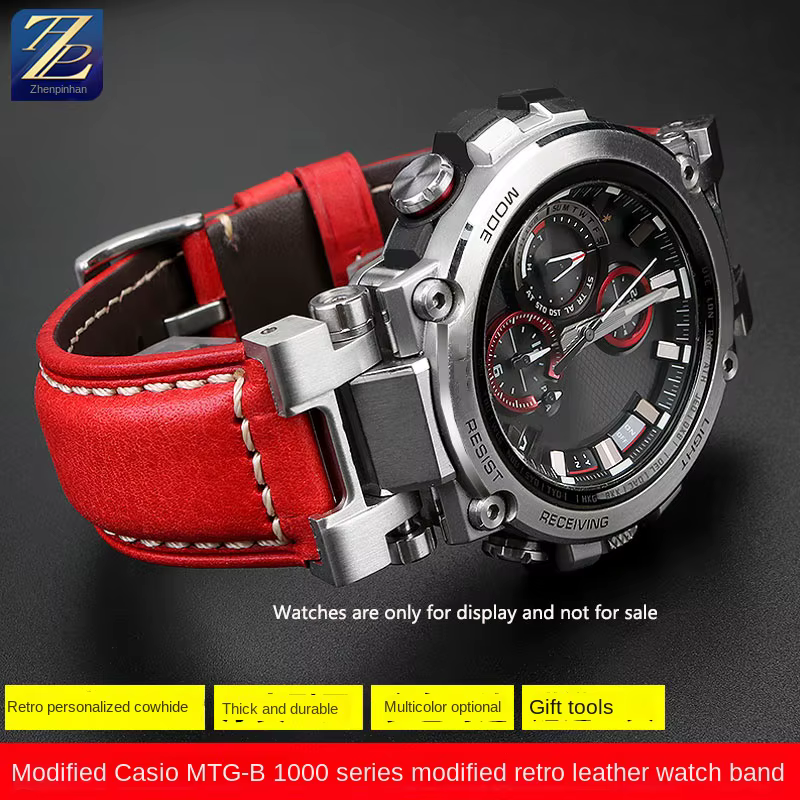 Convient pour mol Montre G-SHOCK Série MTG-B1000 Rétro en Cuir group avec JOAccessrespiration