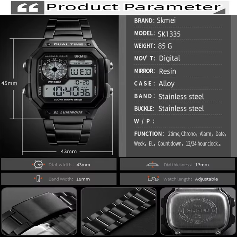 Skmei-Montre-bracelet de sport numérique pour homme