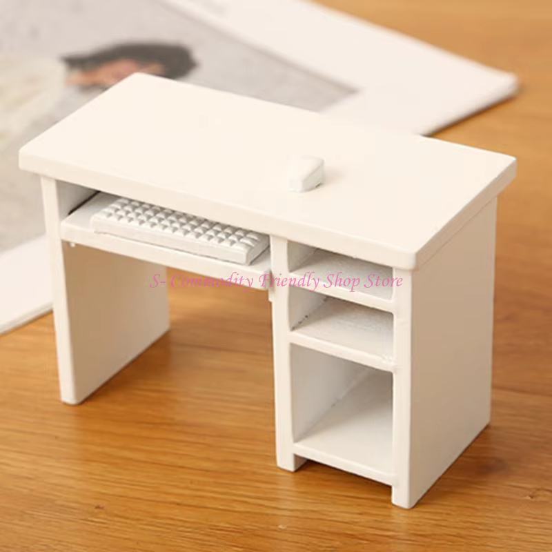 85ae 1/12 Scale Dollhouses Office bureau paire chaises avec disposition interchangeable pour les affichages miniatures