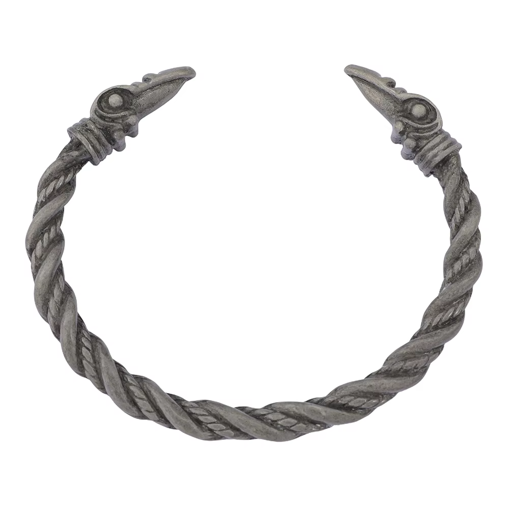 Bracelet manchette pour homme sur le thème du corbeau viking nordique - Bijou élégant inspiré de la mythologie