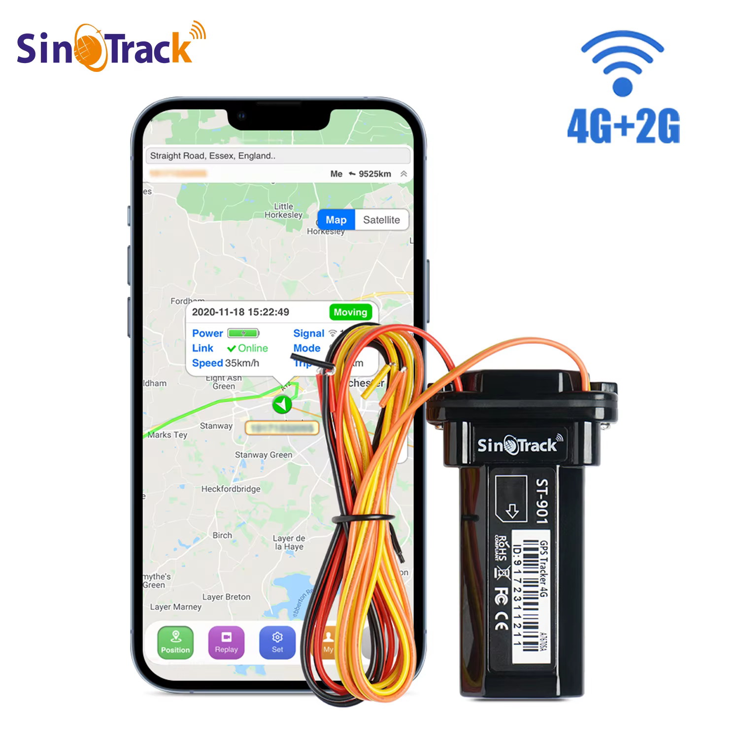 4G Mini Tracker ST-901L Étanche un.com étain Batterie GPS pour Voiture véhicule gps dispositif moto avec logiciel de suivi en ligne