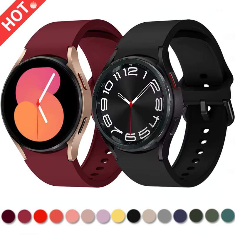 Bracelet en Silicone pour Samsung Galaxy watch 7 6 5 4 40mm 44mm 45mm