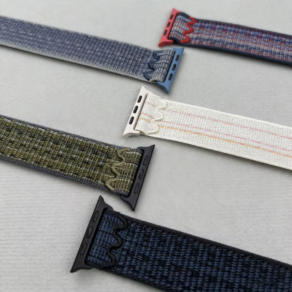 Bracelet à rayures pour bracelets de montre Apple Series11-10 42mm 46mm Ultra 2-3 49mm 45mm 40 44mm 41mm iWatch 9-8-7-6-5-4-SE Sport Nyon Loop