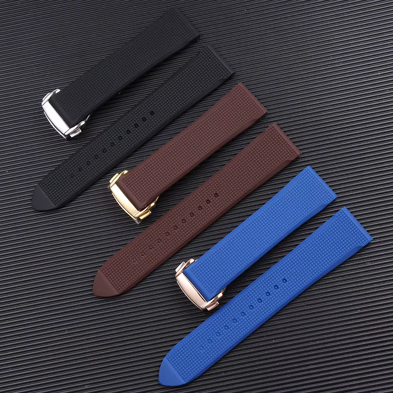 Bracelet de montre en caoutchouc de Silicone souple et étanche