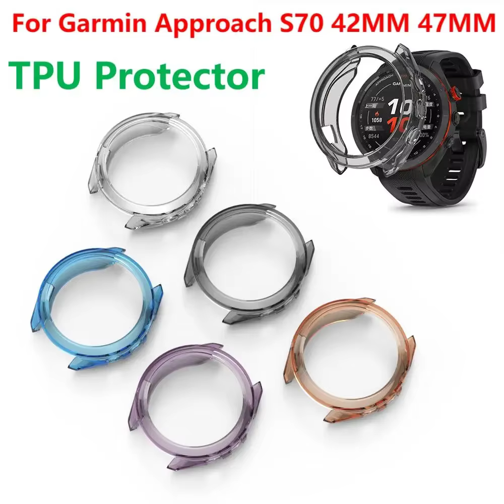 Étui de protection transparent en TPU pour montre intelligente Garmin approche S70 42MM 47MM
